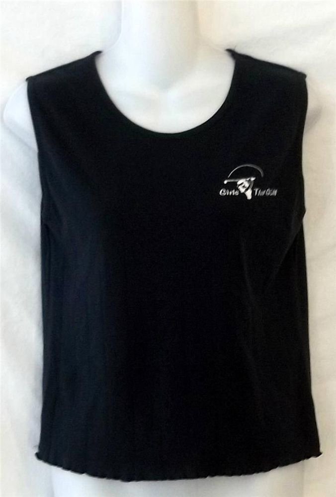 Girls that Golf Small 4 6 Black Sleeveless Casual Tank Top