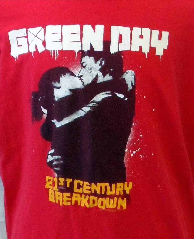 Green Day 2009 Tour 21st Century Breakdown Red SS T Shirt