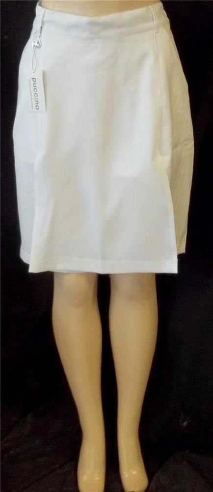 NEW Puccino European 29 Large 12 14 32 XL 16 18 White Walking Golf Skort Shorts