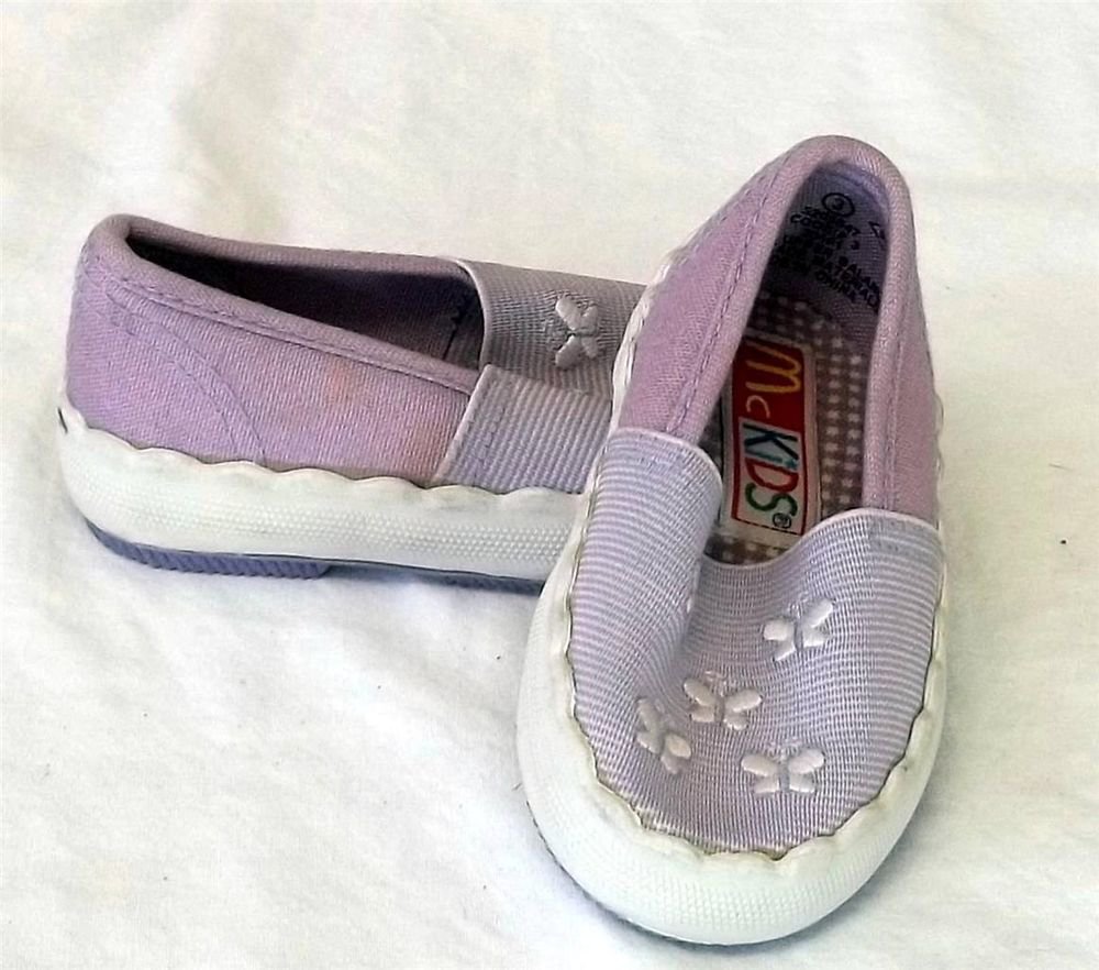 McKids Cookie 3 McDonald's Sz 3 Lavender White Butterfly Girls Baby Water Shoes