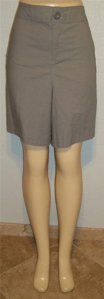 NEW Lane Bryant Plus 26 4X Light Gray Cotton Blend Walking Bermuda Golf Shorts