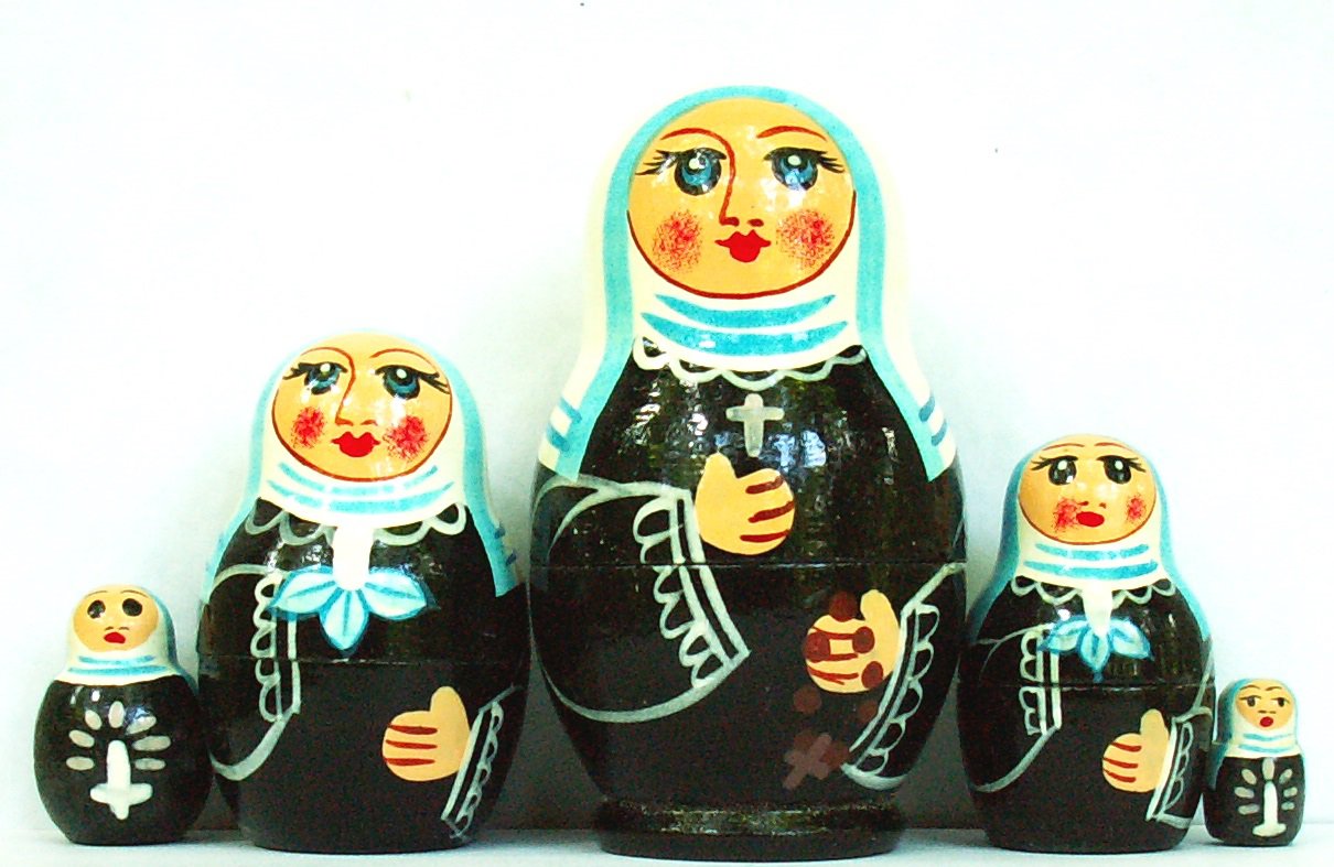 Nuns Nesting Dolls 4"