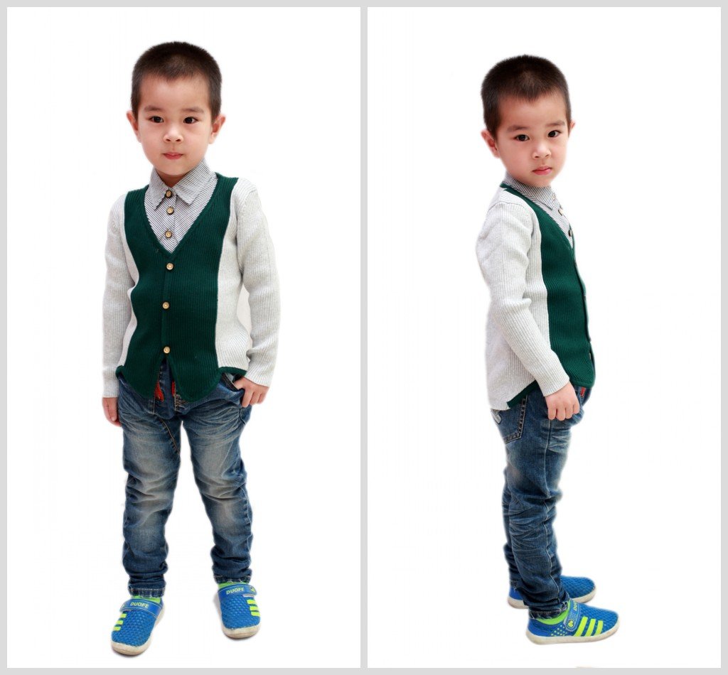 2014 new style children cotton knit shirts tops 3-6years YF46