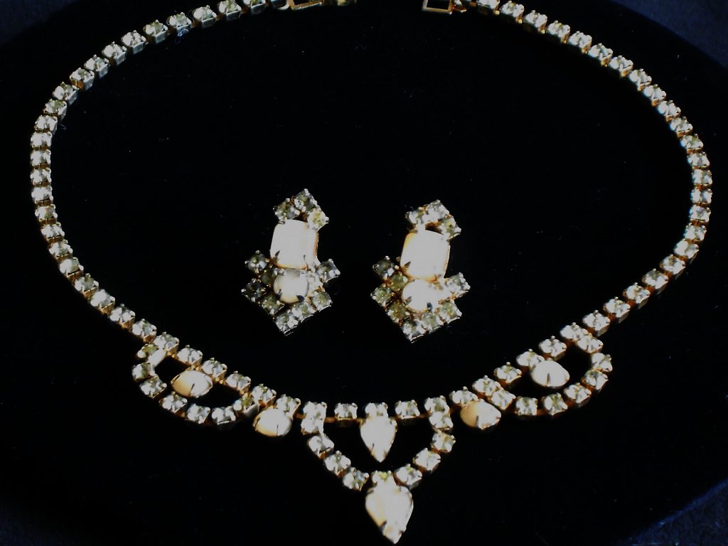 Faux Moonstone and Topaz Set