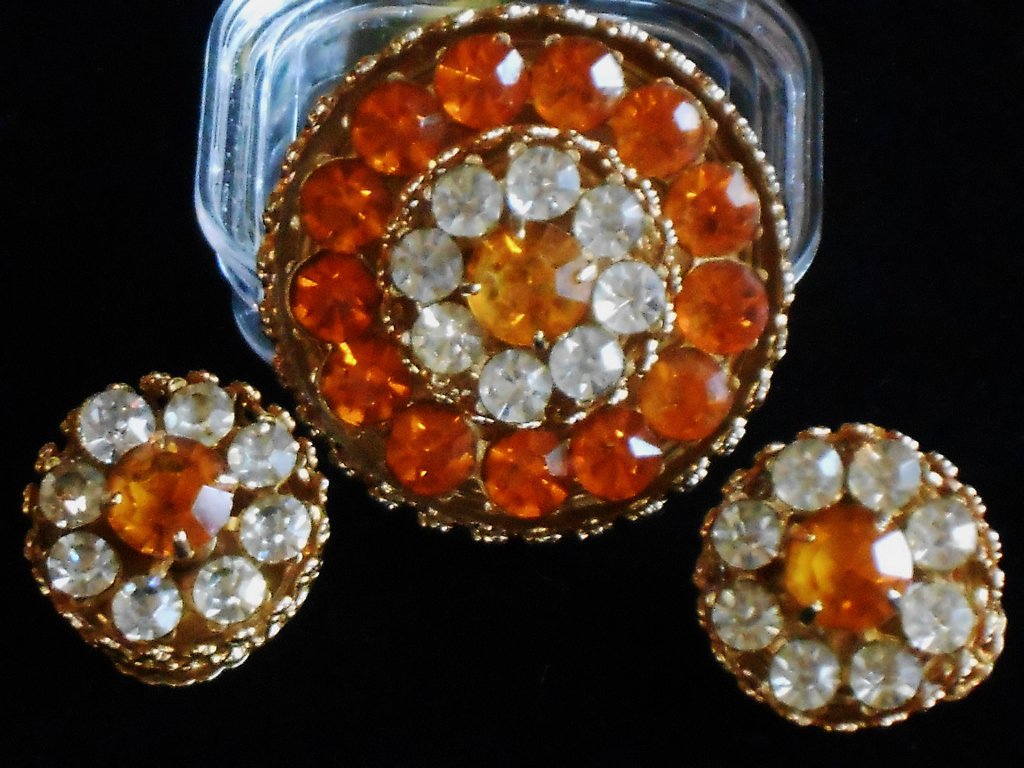 Coro Brooch and ER Set