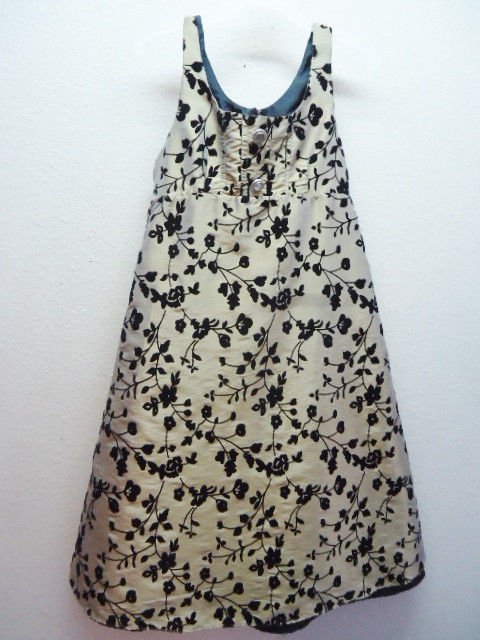 Marellata sz 8 girls dress Gold Black Wedding Holiday sleeveless