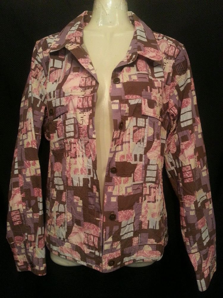 Christopher & Banks Size Medium Graphic Lightweight Jacket