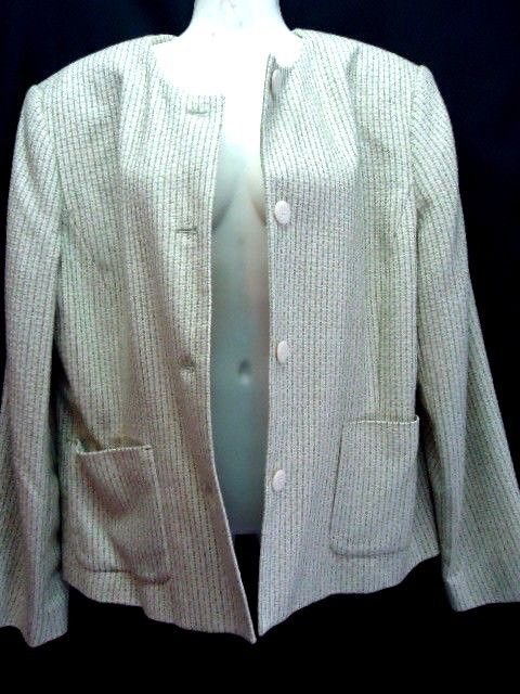 Emma James Blazer 14 Olive Green Jacket Career Acrylic Womens