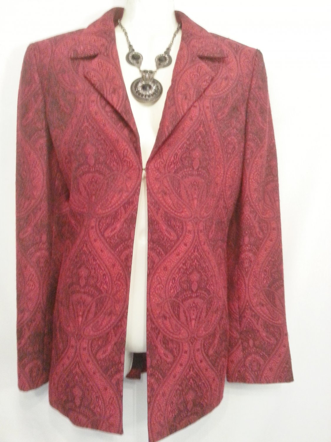 Kasper blazer Red Black Jacket 8 design Career Womens
