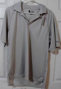 Mens Golf Polo Shirt IZOD Classic Cool FX Shirt Gray Size Medium Polyester