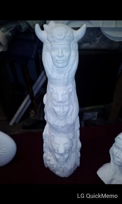 Indian 3 Headed Totem Pole