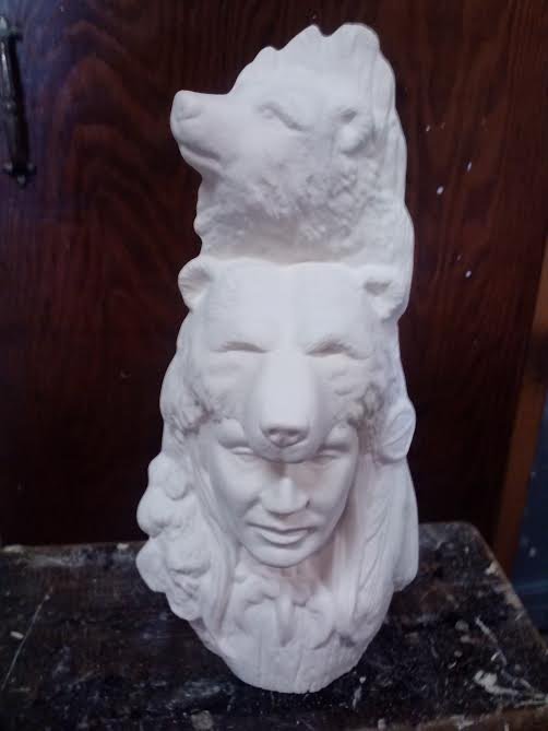 Indian Totem Pole With Bear