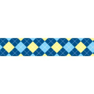 TuffLock Blue Argyle Collar- Small