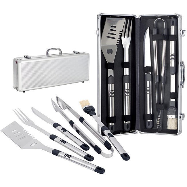 BBQ Tools Set in Black with Silver and Black - Fiero