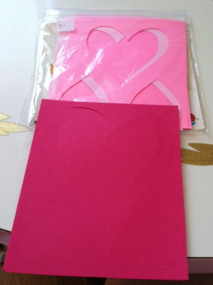 Pink & Red Hearts Die Cuts Scrapbooking
