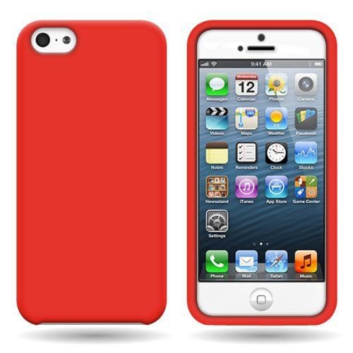 Silicone Fitted Soft Skin Case Cover for Apple iPhone 5 / 5S - Red