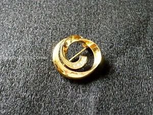 Gold with Rhinestones Pin Brooch