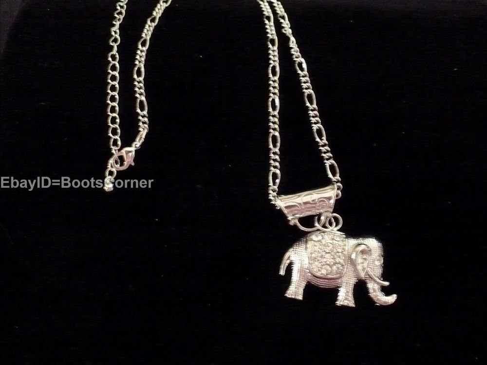 Crystal Elephant Animal Necklace Acrylic Pendant