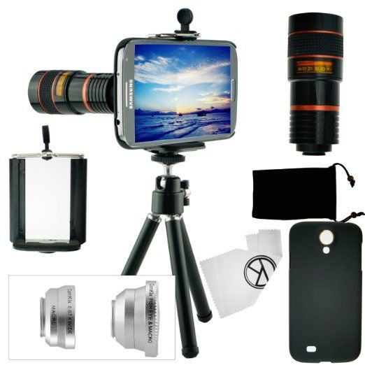 Samsung Galaxy S4 Camera Lens Kit including 8x Telephoto Macro Wide Angle