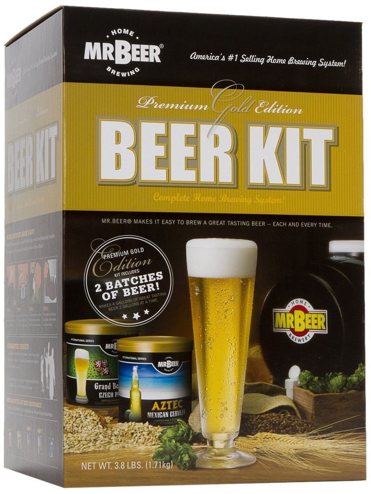 Mr. Beer Premium Gold Edition Beer Kit Making Ingredient Brewing Best Home Ale