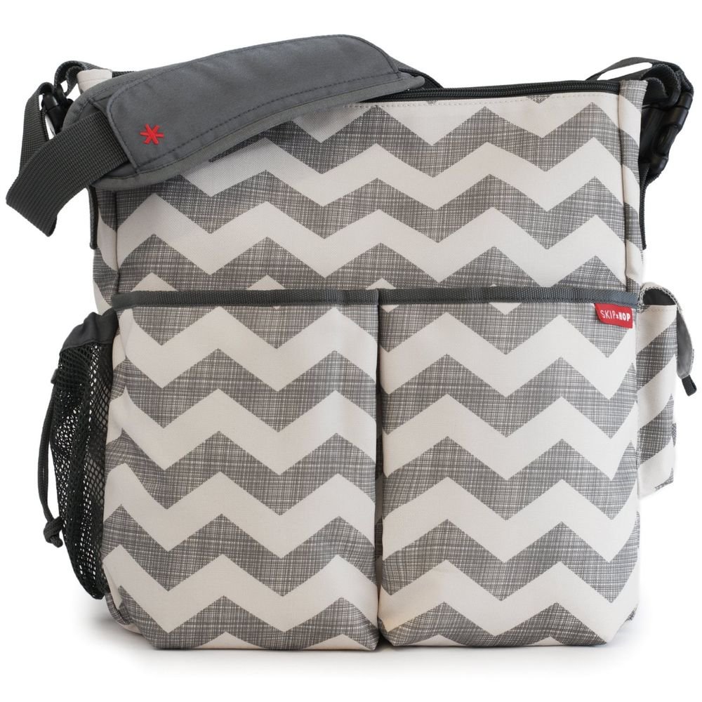 Skip Hop Duo Deluxe CHEVRON Essentials Diaper Bag Stroller Baby