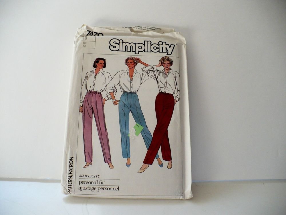 UNCUT Simplicity Sewing Pattern #7470 Size 16 Pants Slacks