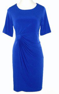 Connected Apparel Dress Size Sz 20W Stretch Jersey Bright Blue Versatile New