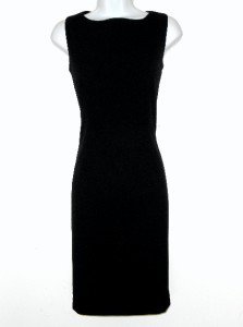Calvin Klein CK Dress Size Sz 6 Black Sheath Zipper Career Cocktail NWT
