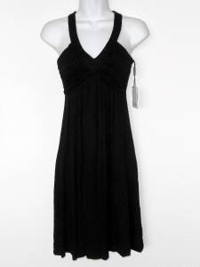 Calvin Klein Black Dress Size 4 Babydoll Sleeveless Stretch Knit Casual NWT
