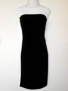 Connected Apparel Dress Size 22W Black White Colorblock Stretch Versatile New