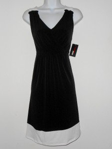 Miss Sixty 60 Dress Small S Black White Colorblock Babydoll Versatile NWT