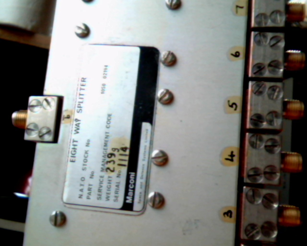 Eight Way Splitter Marconi