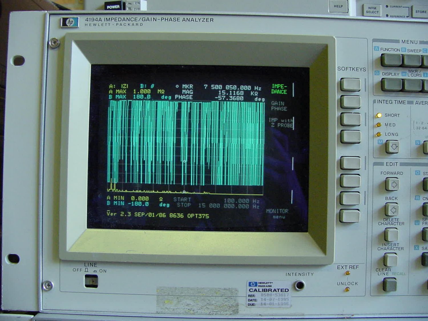 Hewlett Packard 4194A Impedance/Gain-Phase Analyzer