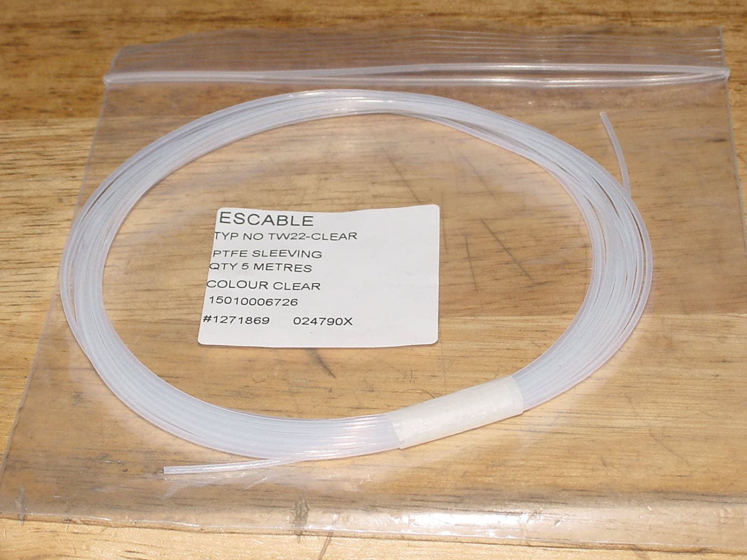 PTFE Teflon clear Tube 197inch 1/10inch