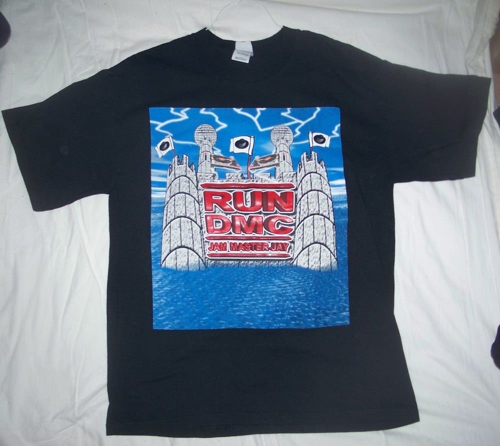Run DMC Original Concert Shirt 2002 Tour Sz L- exc