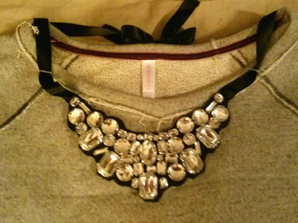 Bling Ribbon Necklace Choker New