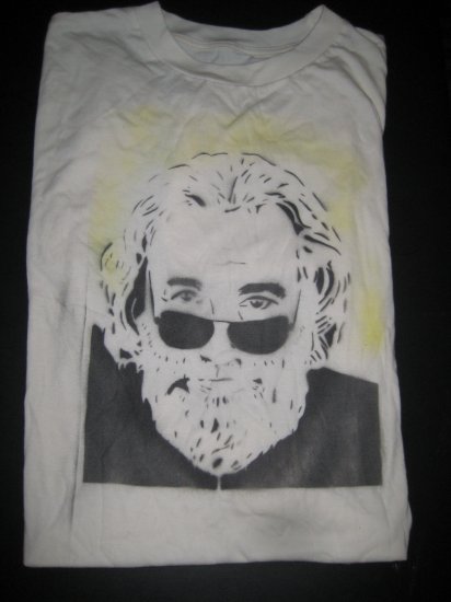 Jerry Garcia Stencil/Airbrush Custom Bamboo Shirt *XL