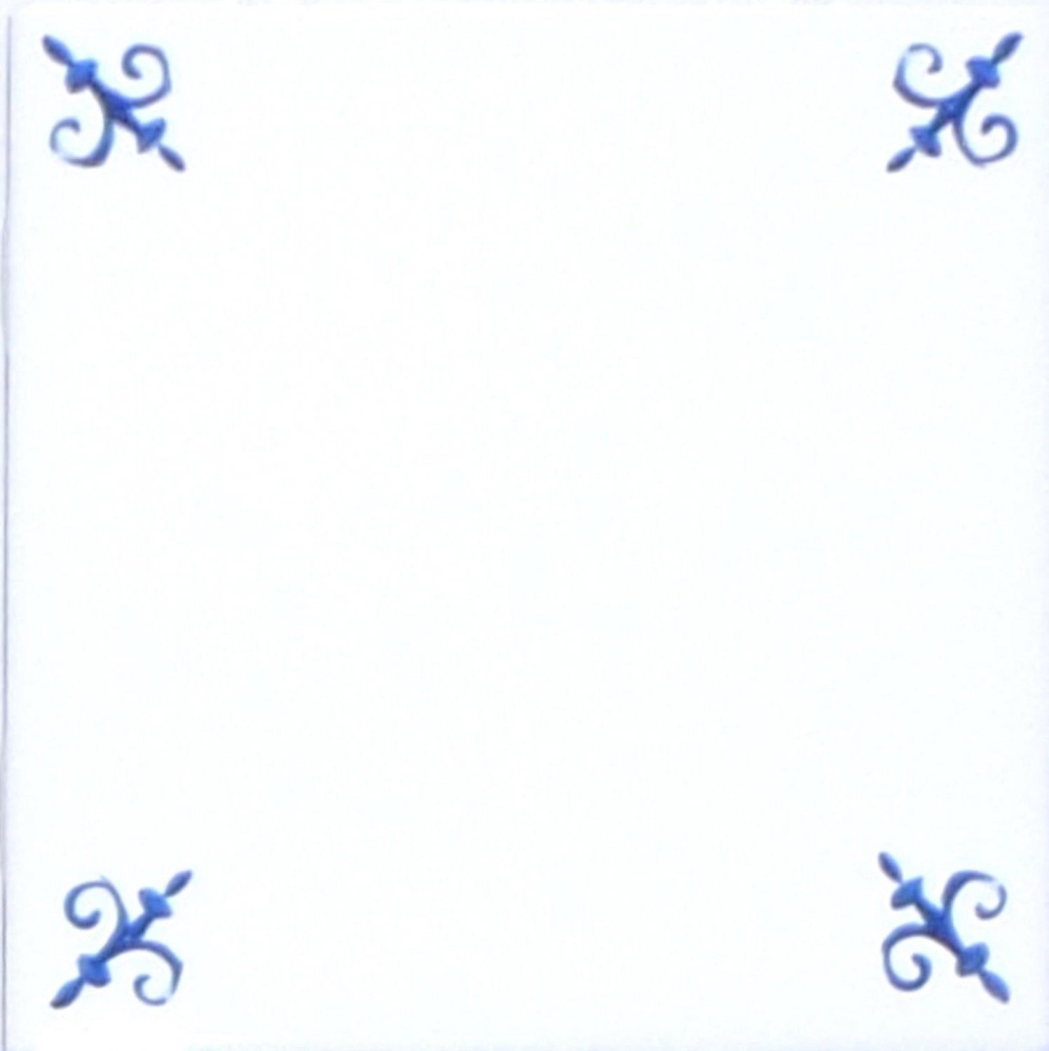 Blue Ox Tail Ceramic Tile Accent to Kiln Fired Back Splash Delft 4.25" #2