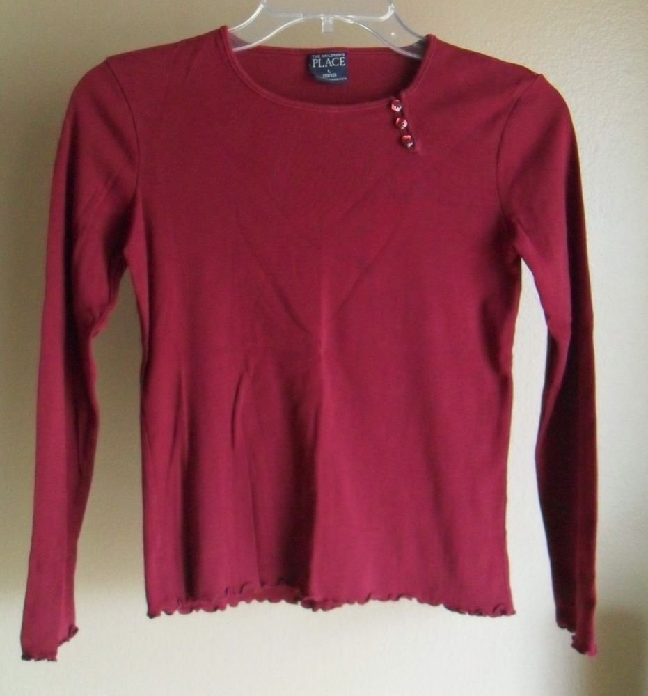 The Children's Place Maroon Knit Top Large 10/12