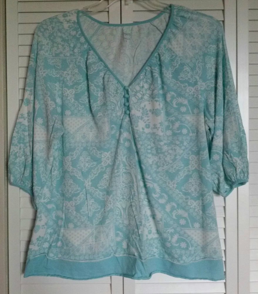 Relativity 2X Lightweight 4 Cloth Button V-neck Rough Cut Rolled @ Bottom of Top
