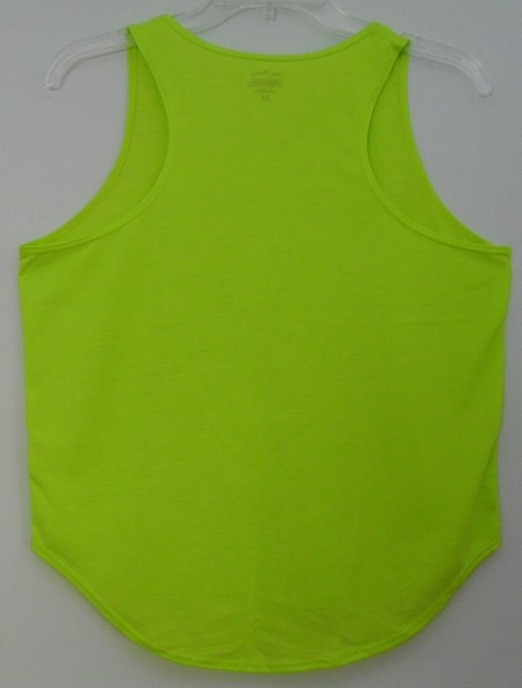 Brooks Acive Wear Running Tank Top Lightweight Bright Yellow/Green 100% Coolmax