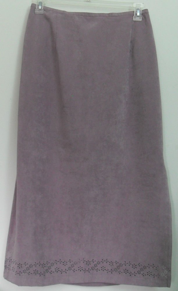 Alfred Dunner Women 14 Long Suit Skirt Half Elastic Waist Band 16 Inch Side Vent