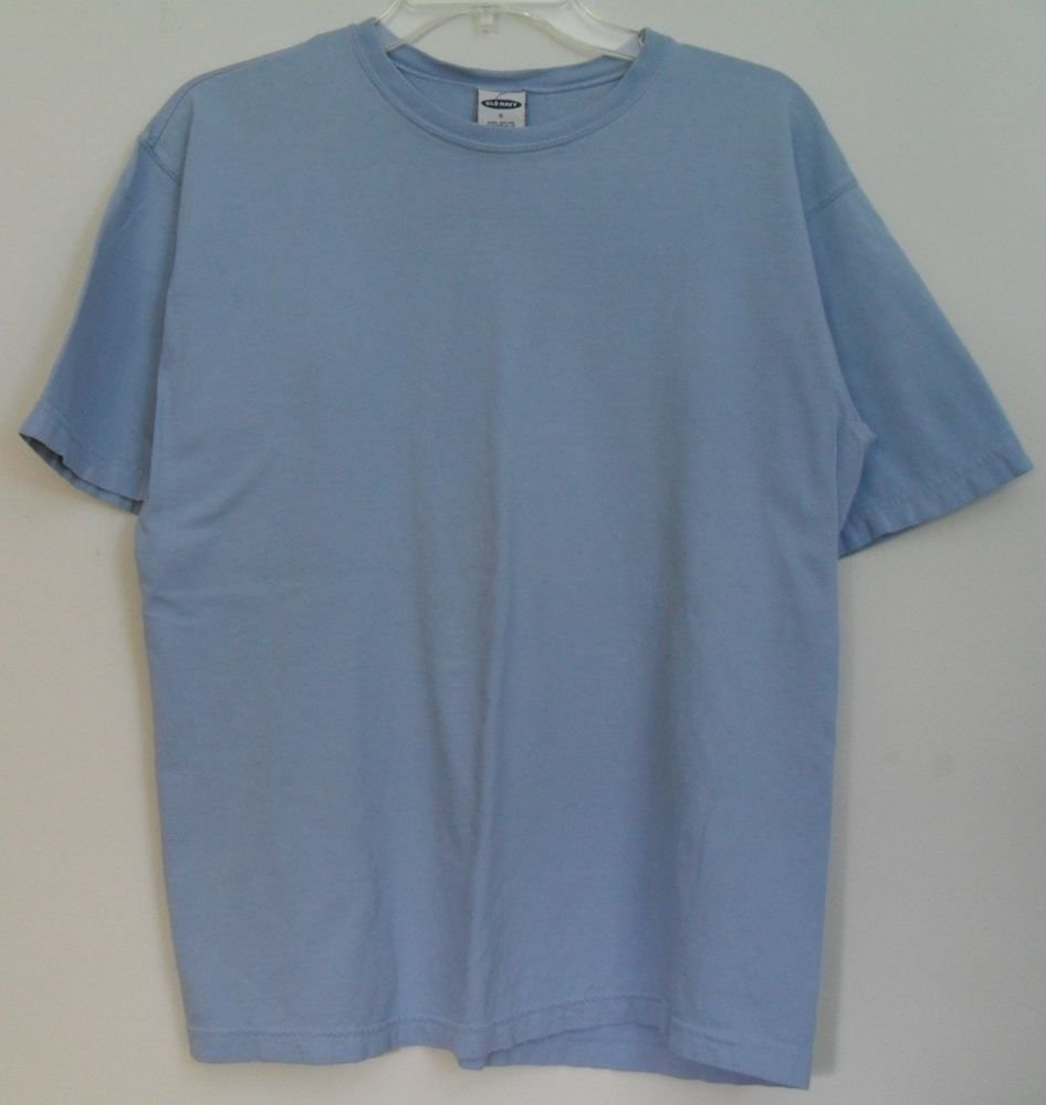 Old Navy Blue Short Sleeve sz Small 100% Cotton Basic Knit Top Pullover Shirt