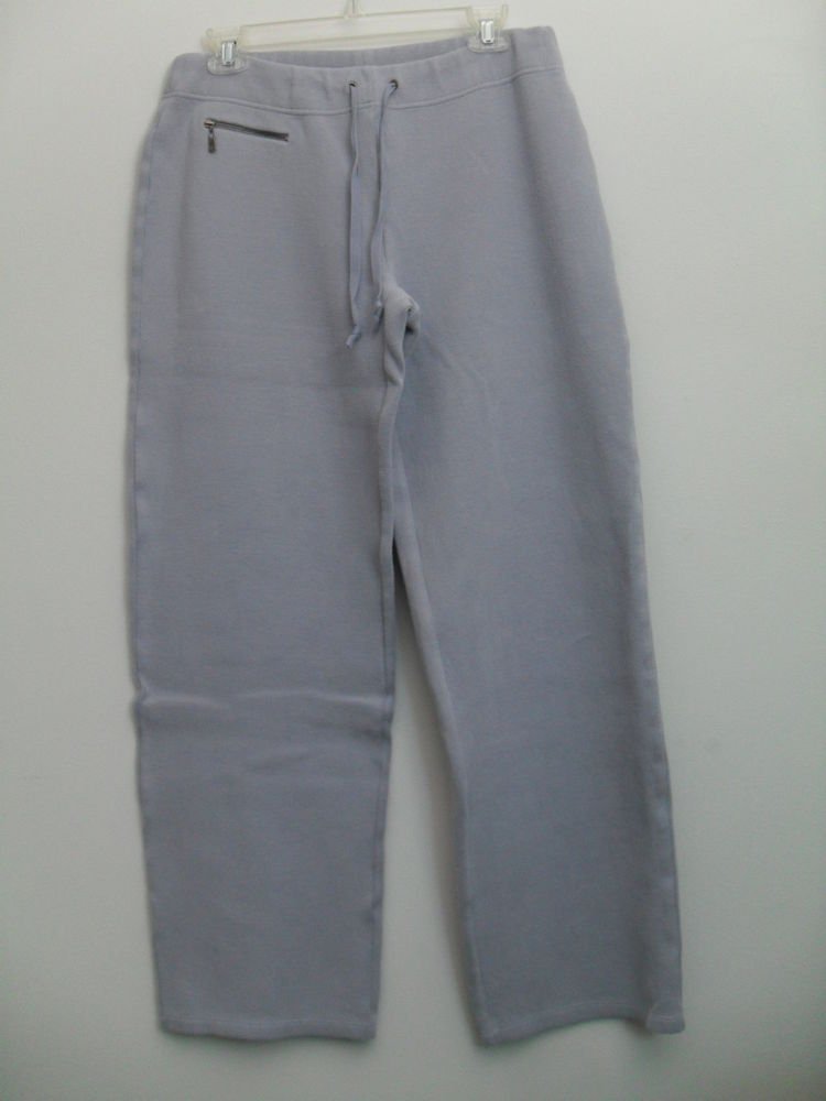 Tommy Bahama Blue Violet Lounge Jogging Sweat Knit Pants 1 Zip Pocket Drawstring