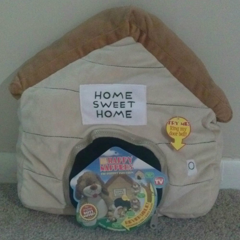 ORIGINAL HAPPY NAPPER SOUND DOORBELL PLUSH PILLOW PUPPY TO DOG HOUSE REVERSIBLE