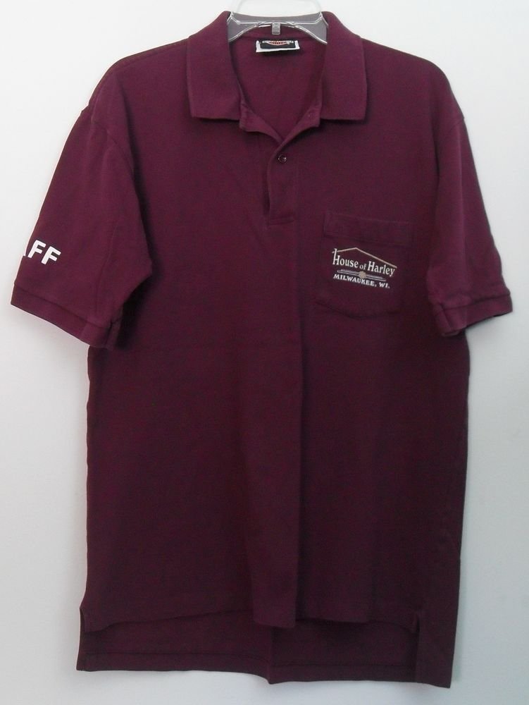 Harley Davidson Motor Cycles 95th Anniversary House of Harley Staff Shirt Wiscon