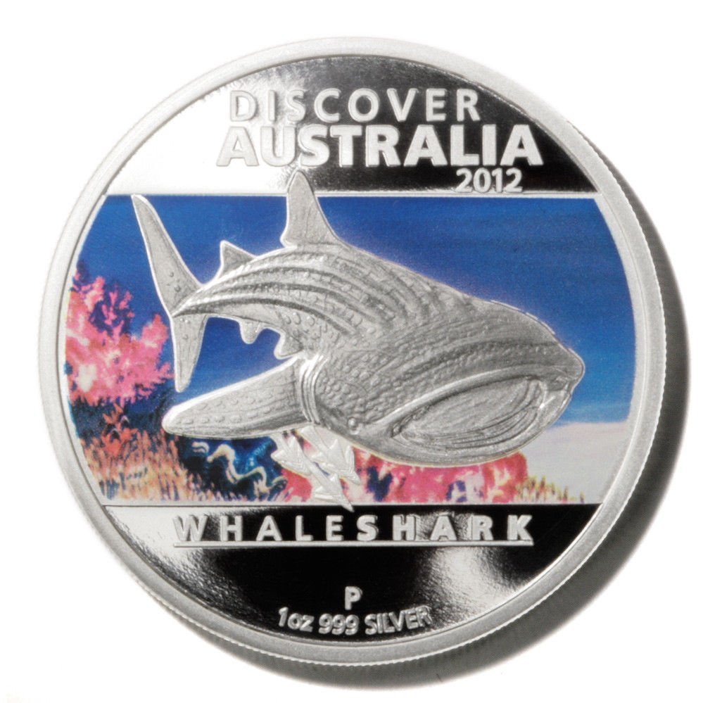 Whale Shark Silver Proof $1 Coin Discover Australia Perth Mint 2012 Limited Ed