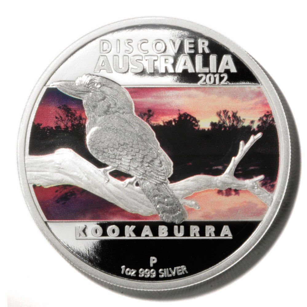 Kookaburra Silver Proof $1 Coin 2012 Discover Australia Perth Mint Limited Ed.