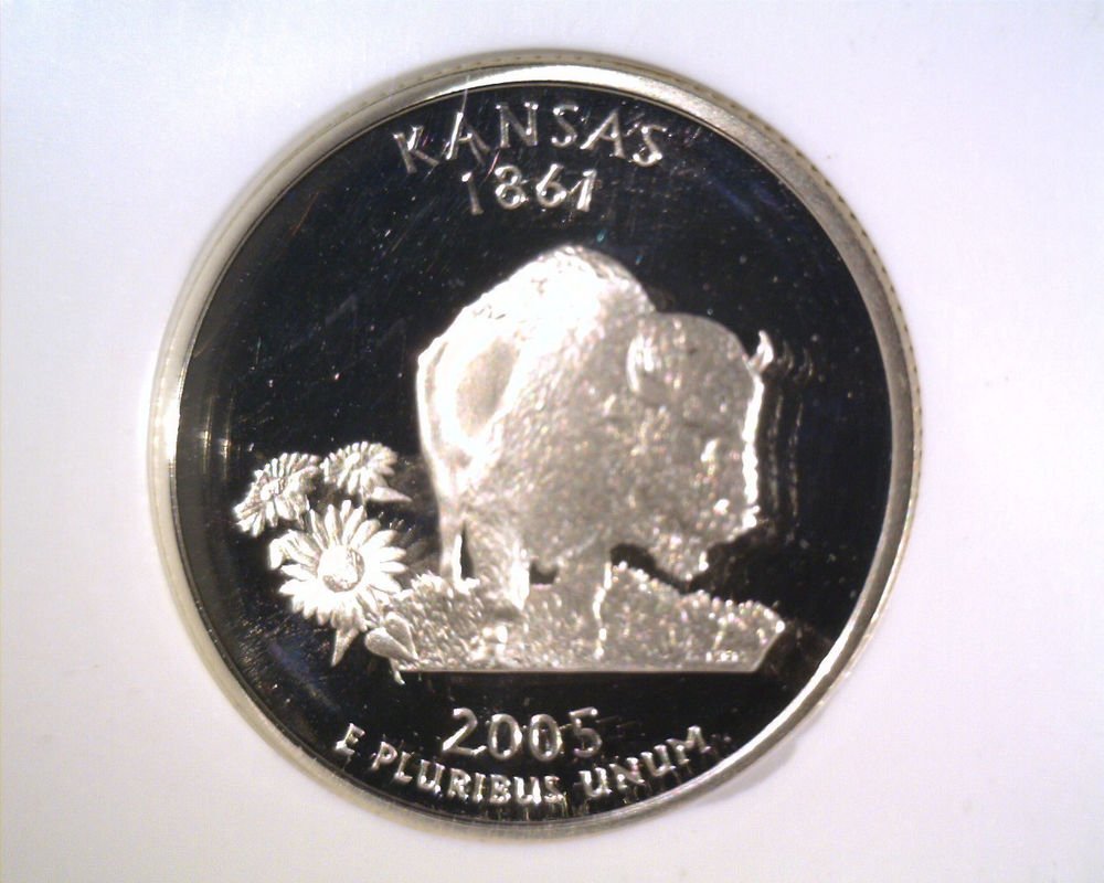 2005 S Silver Proof Kansas State Quarter NGC PF70 Ultra Cameo Free US Ship
