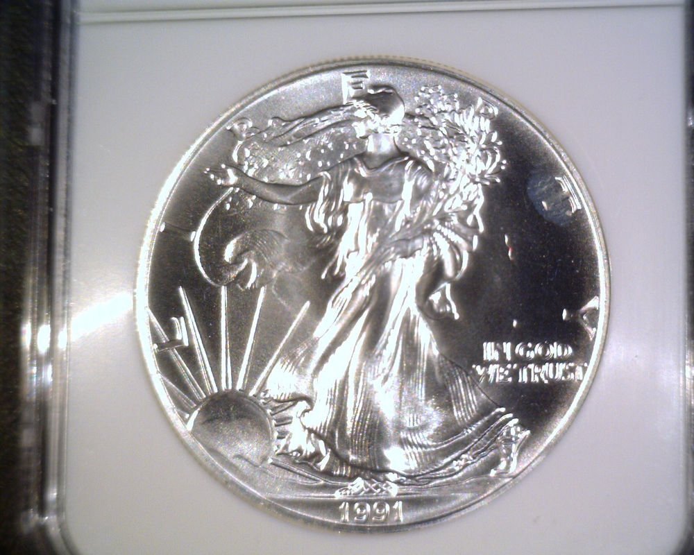 Silver American Eagle Bullion Coin 1991 NGC MS69 $1 One Full Ounce .999 fine